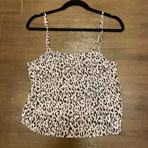 Nordstrom purple leopard print shirt size small